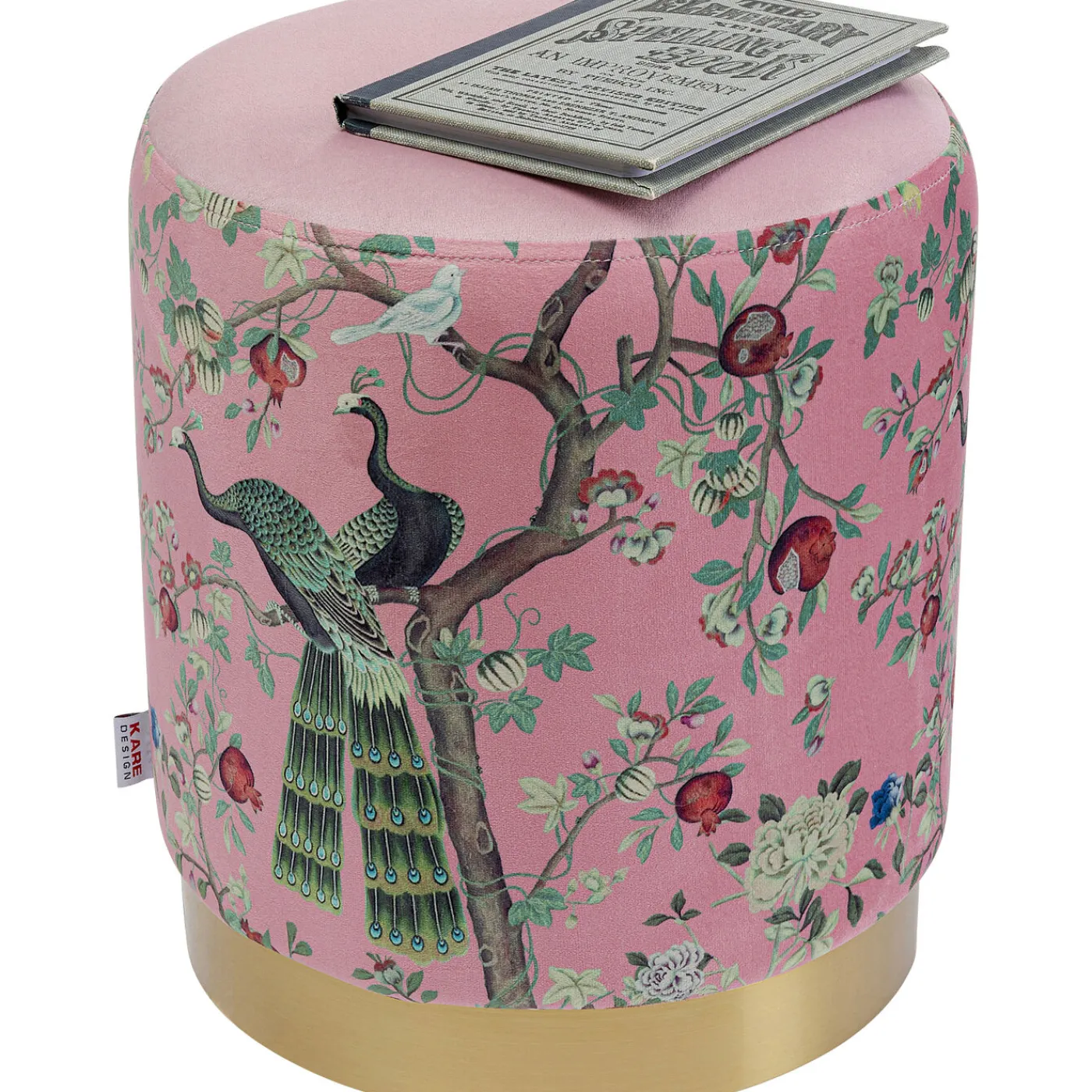 KARE Design Tabouret Cherry Peacock Laiton O32Cm