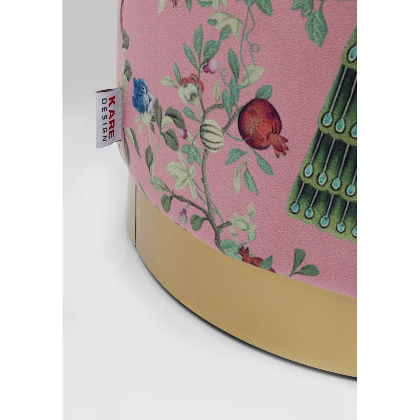 KARE Design Tabouret Cherry Peacock Laiton O32Cm