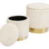KARE Design Tabouret Cherry Storage Cord Creme (2/Set)
