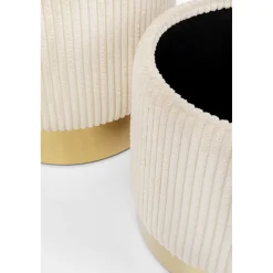 KARE Design Tabouret Cherry Storage Cord Creme (2/Set)