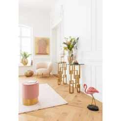 KARE Design Tabouret Cherry Vieux Rose Laiton O35Cm