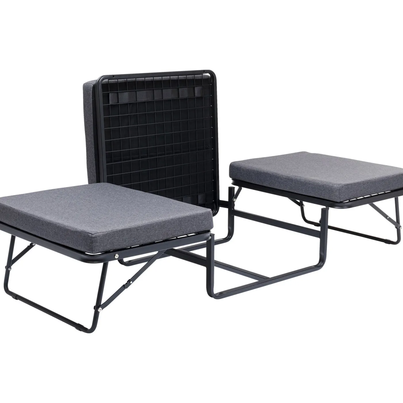 KARE Design Tabouret Convertible Brenda Gris-Cover Gris 76X7