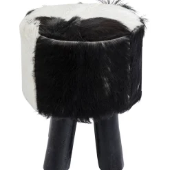 KARE Design Tabouret Flint Stone Noir O35Cm