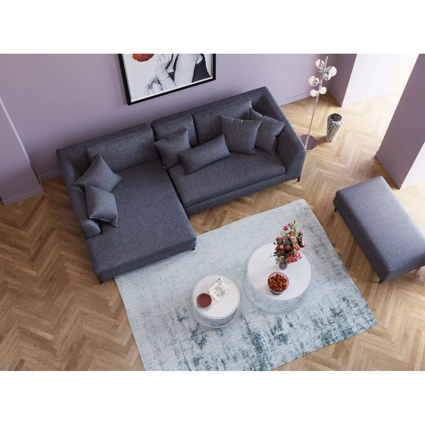 KARE Design Tabouret Gianni Gris