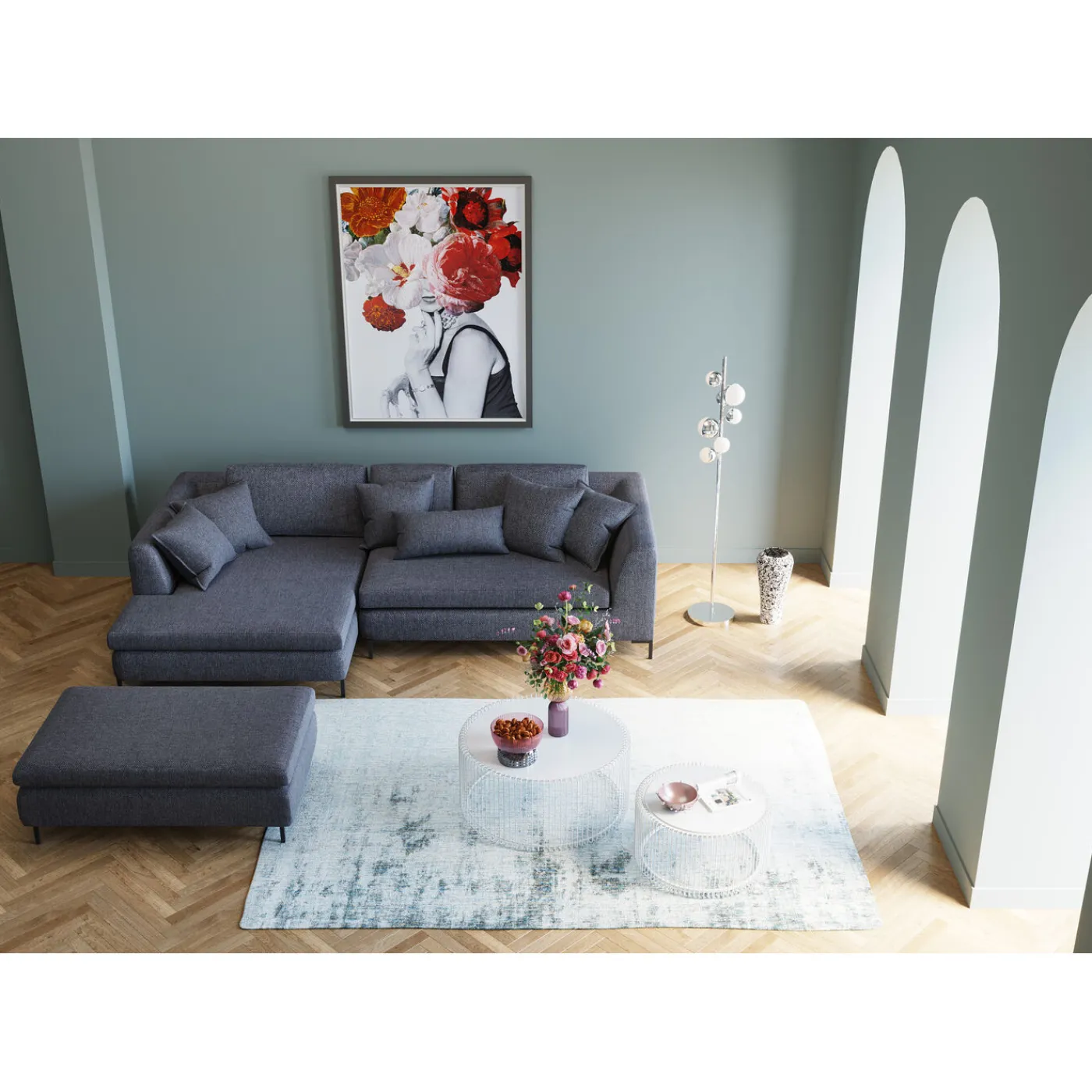 KARE Design Tabouret Gianni Gris