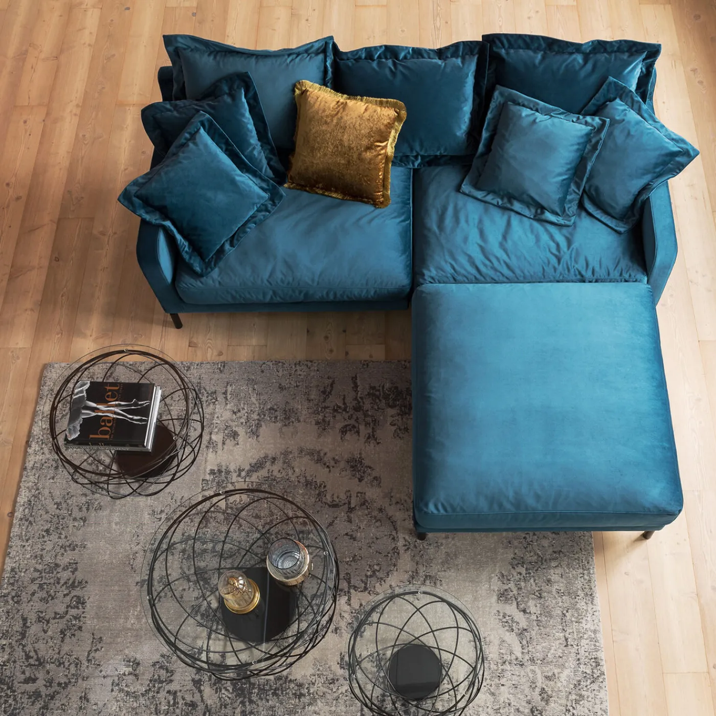 KARE Design Tabouret Lullaby Petrole