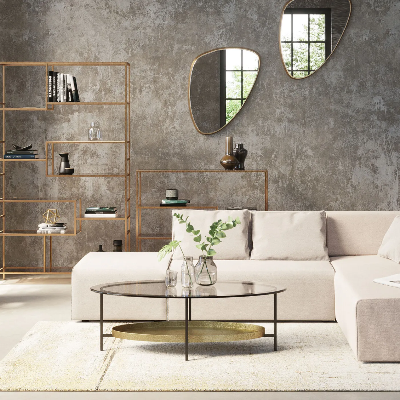 KARE Design Tapis Àbstract Beige 170X240Cm