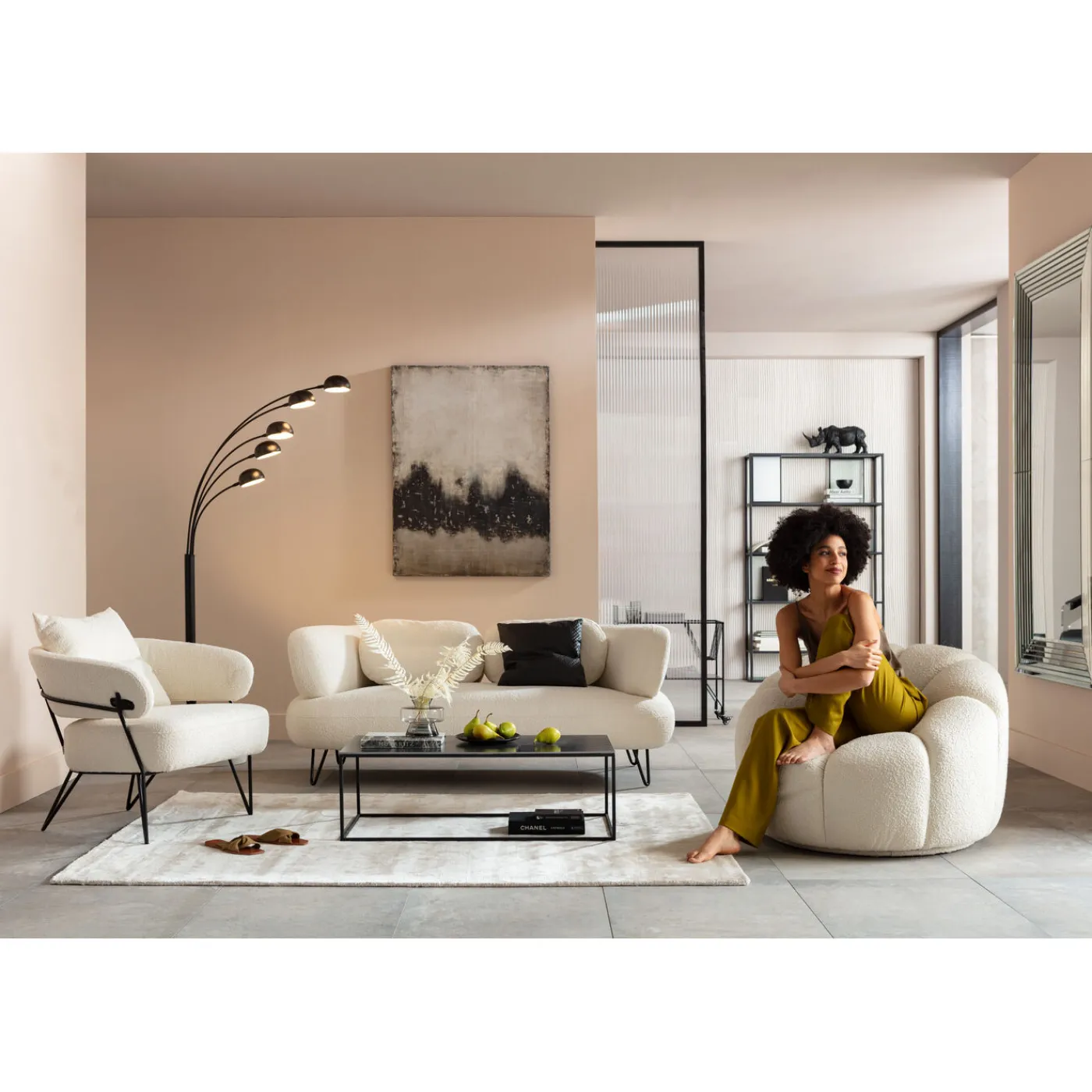 KARE Design Tapis Cosy Classic Creme 170X240Cm