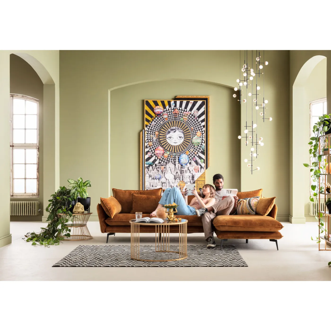 KARE Design Tapis En Cuir Zigzag 170X240Cm