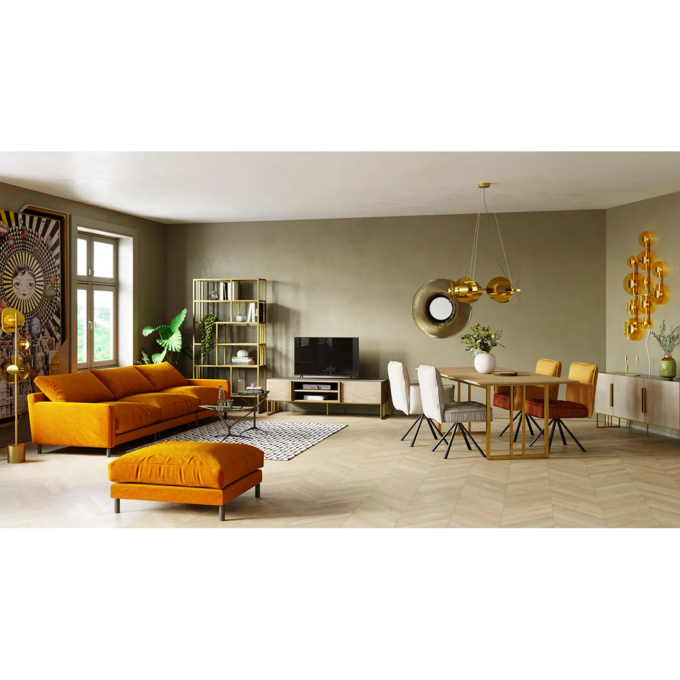 KARE Design Tapis En Cuir Zigzag 170X240Cm