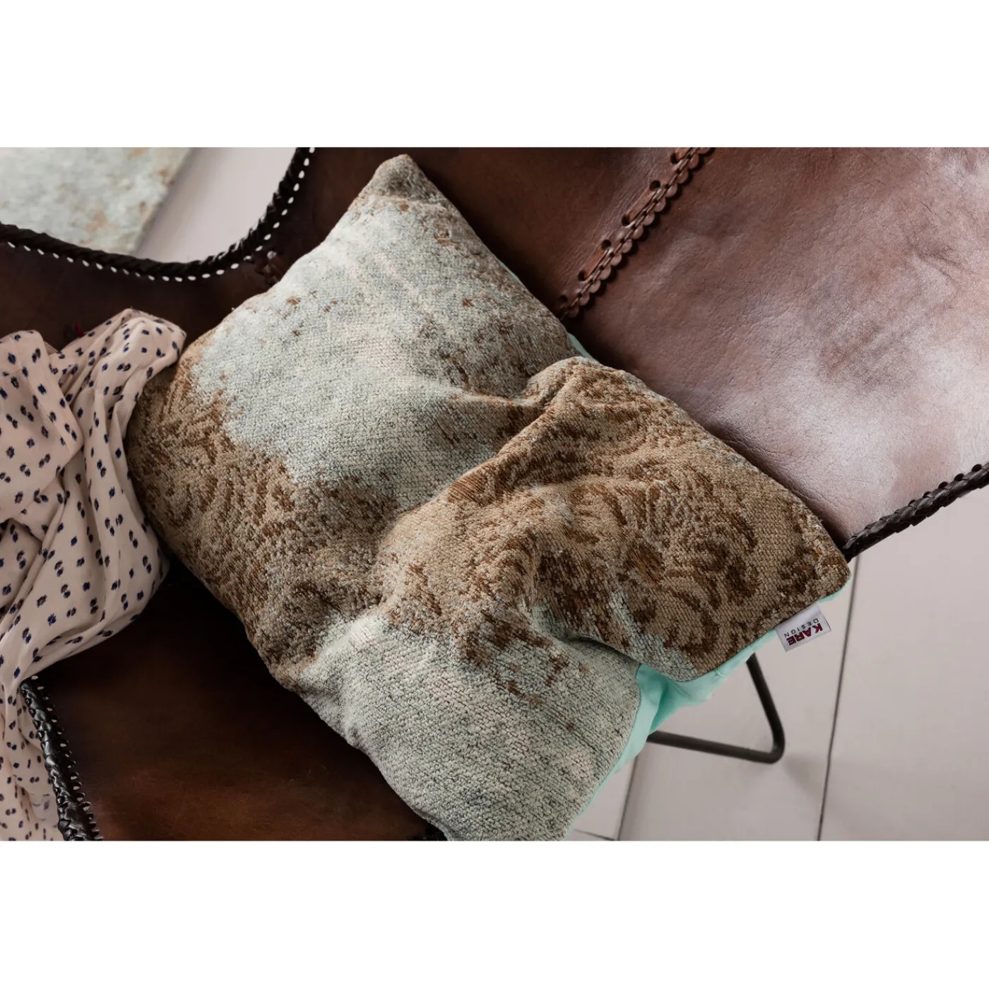 KARE Design Tapis Kelim Ornaments Turquoise 170X240Cm