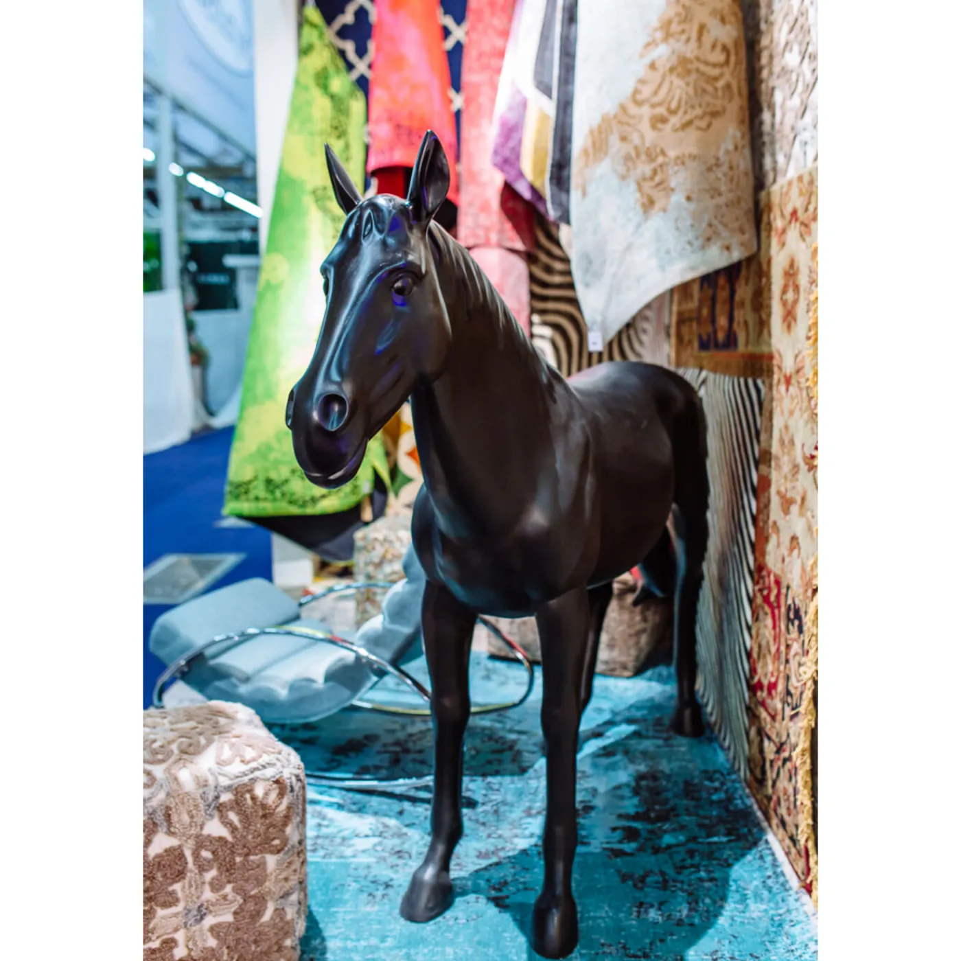 KARE Design Tapis Kelim Pop Turquoise 170X240Cm