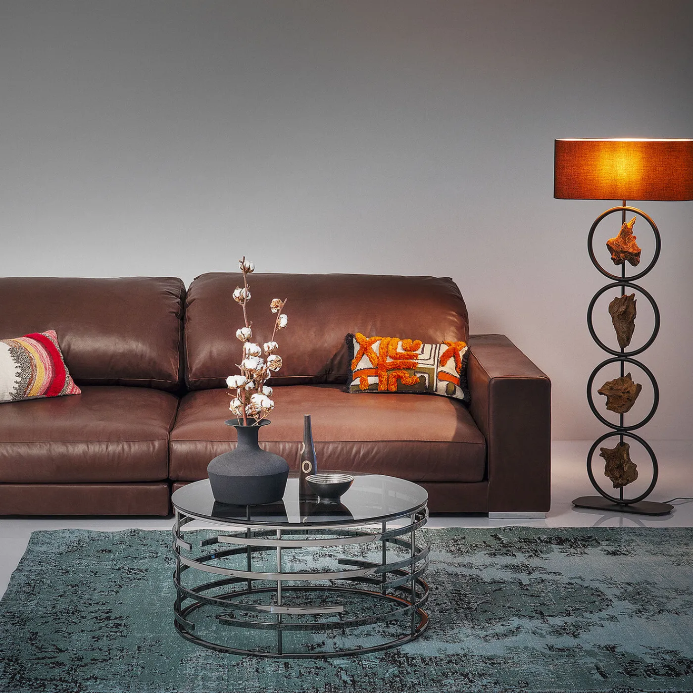 KARE Design Tapis Kelim Pop Turquoise 200X300Cm