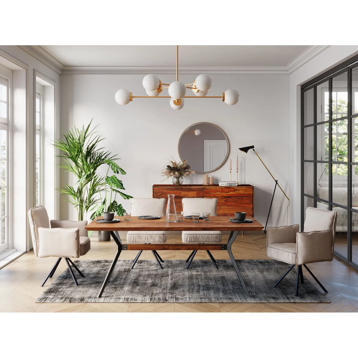 KARE Design Tapis Runway Gris 200X300Cm