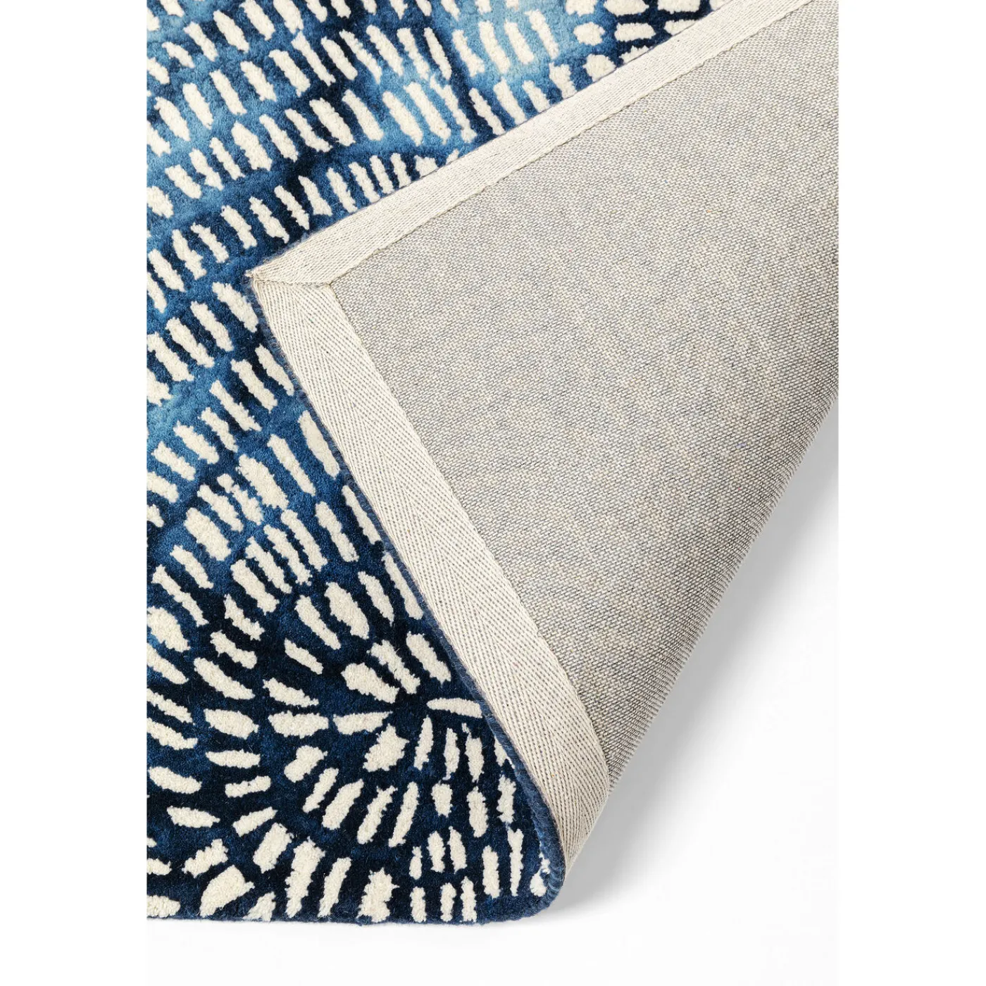 KARE Design Tapis Stamp Bleu 170X240Cm