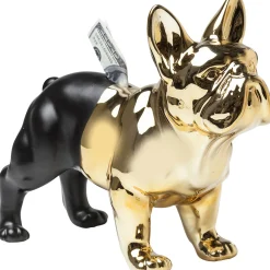 KARE Design Tirelire Bulldog Dore-Noir