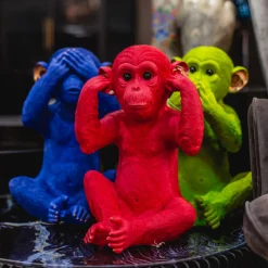 KARE Design Tirelire Monkey Iwazaru Citron Vert