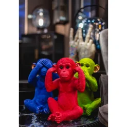 KARE Design Tirelire Monkey Kikazaru Rouge