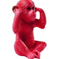 KARE Design Tirelire Monkey Kikazaru Rouge