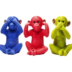 KARE Design Tirelire Monkey Mizaru Bleu