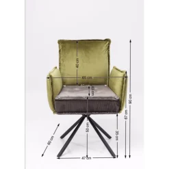 KARE Design Tourne Chaise A. Acc. Chelsea.Vert