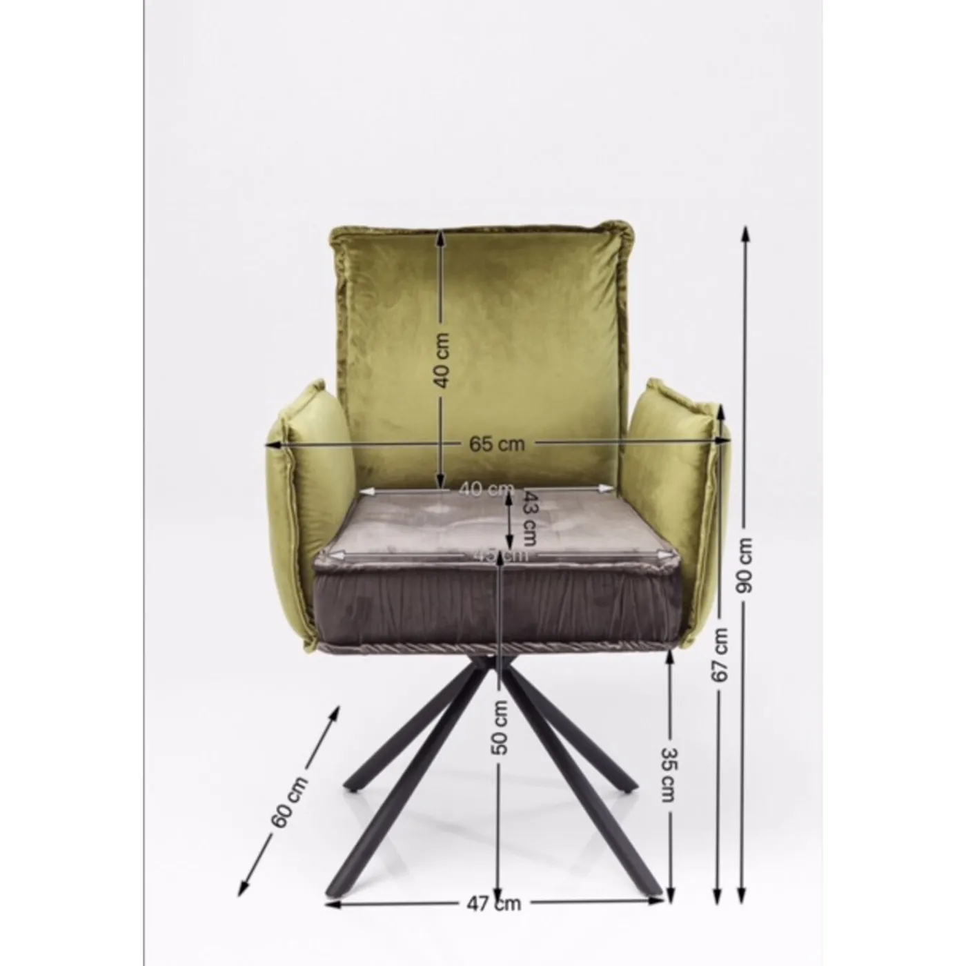 KARE Design Tourne Chaise A. Acc. Chelsea.Vert