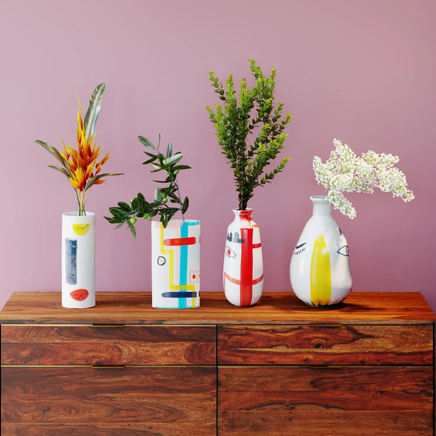 KARE Design Vase Art Face Colore 23