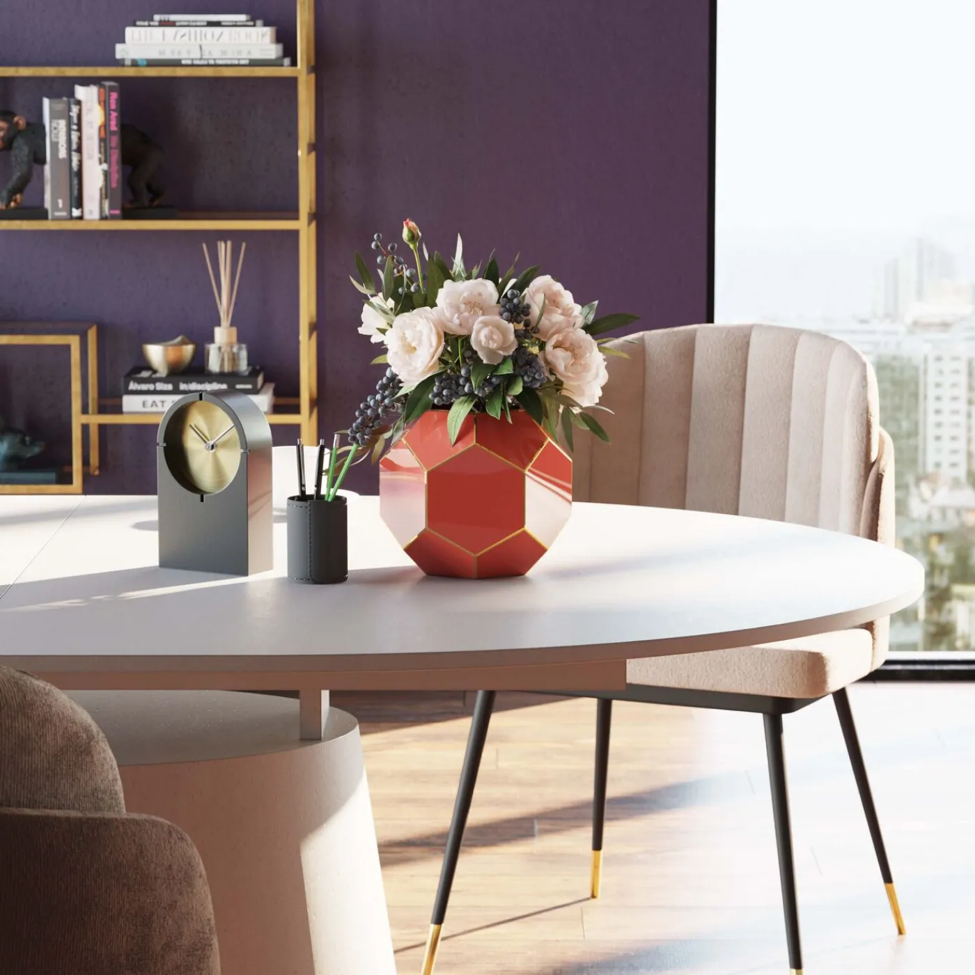 KARE Design Vase Art Pastel Rouge 17Cm