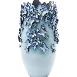 KARE Design Vase Butterflies Bleu Clair 50Cm