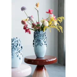 KARE Design Vase Butterflies Bleu Clair 50Cm