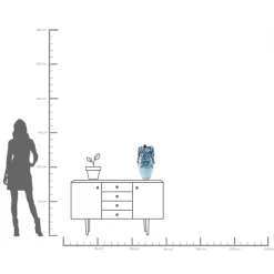 KARE Design Vase Butterflies Bleu Clair 50Cm