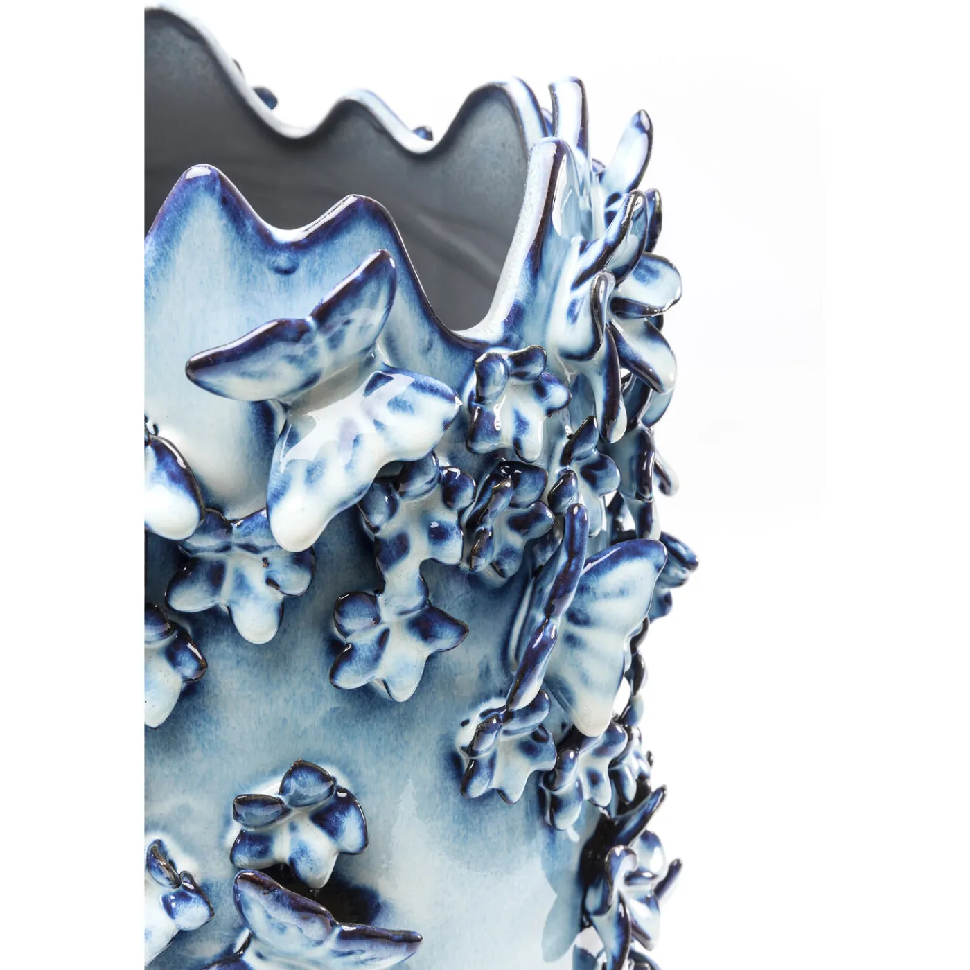 KARE Design Vase Butterflies Bleu Clair 50Cm