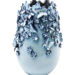 KARE Design Vase Butterflies Bleu Clair 35Cm