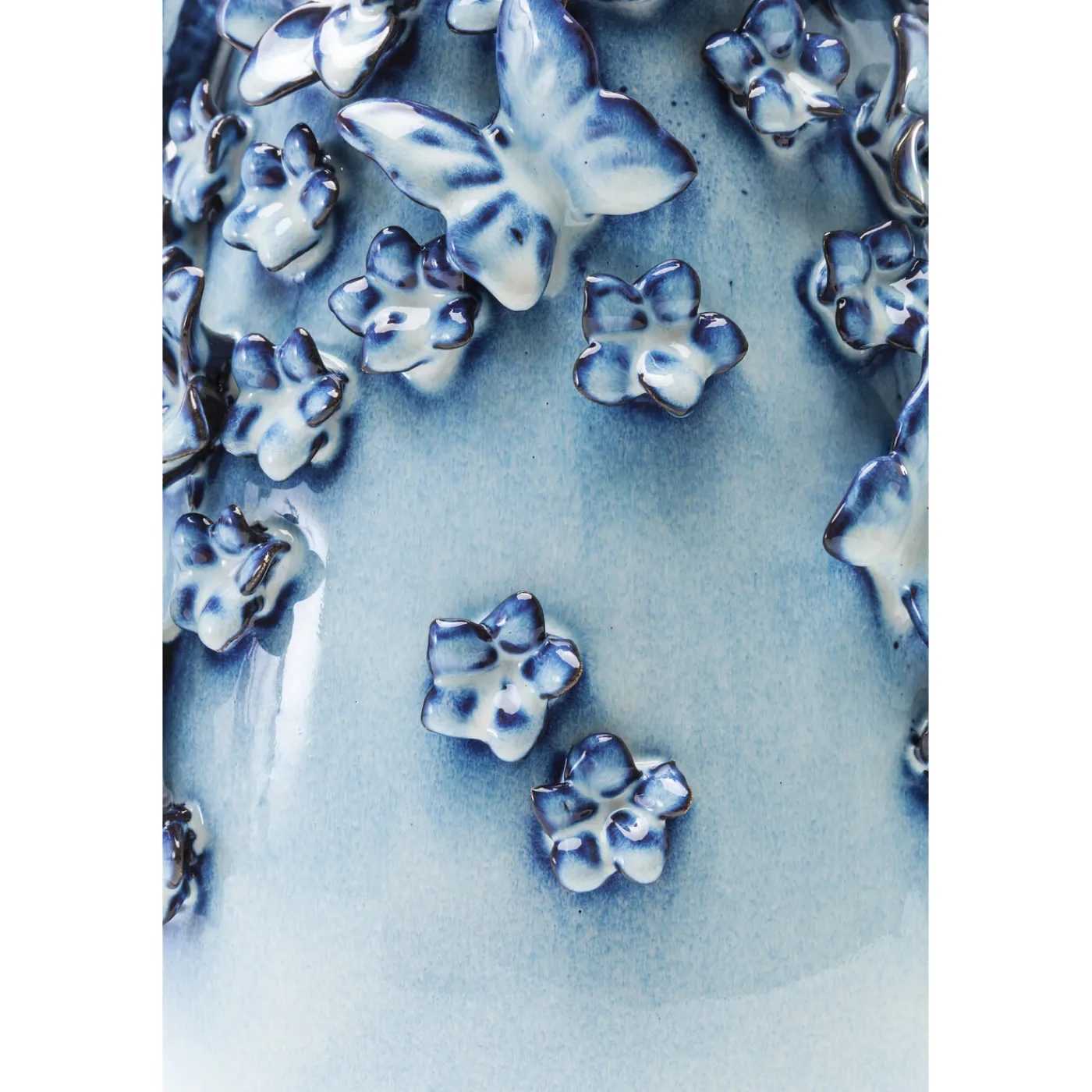KARE Design Vase Butterflies Bleu Clair 35Cm
