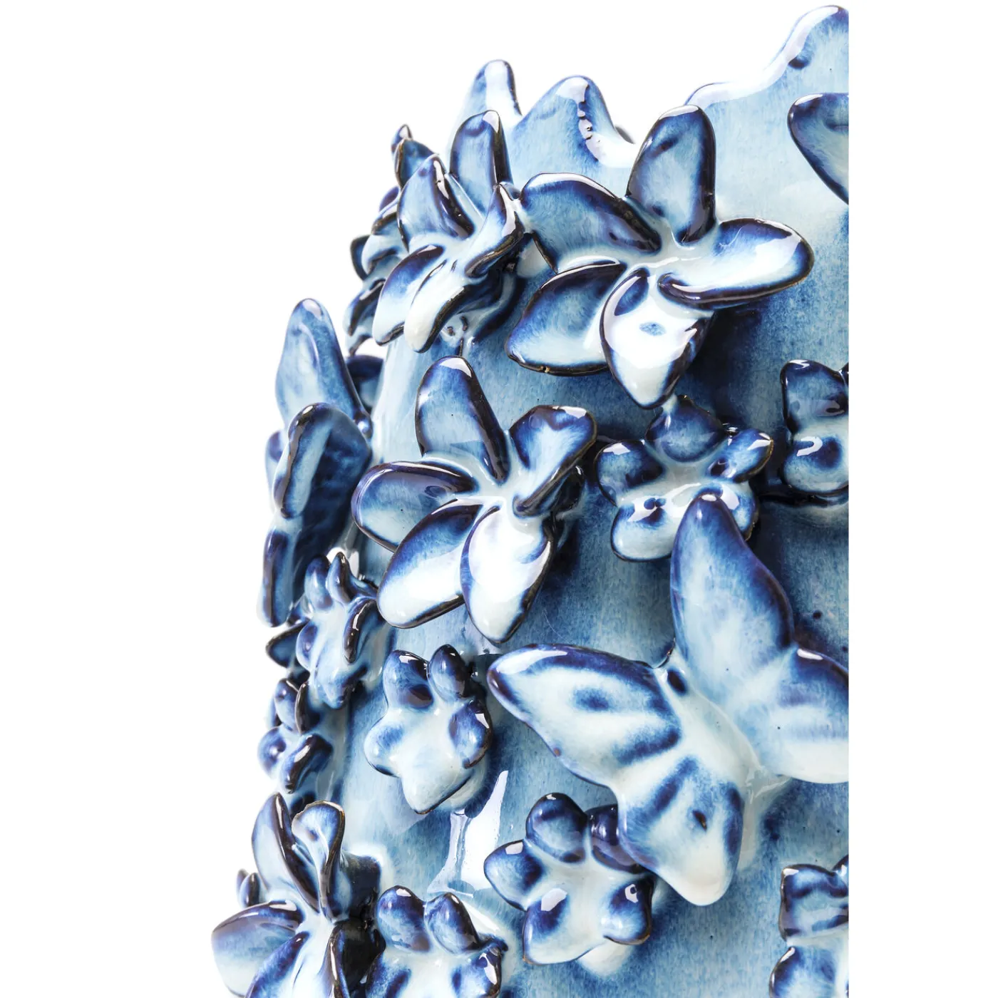 KARE Design Vase Butterflies Bleu Clair 35Cm