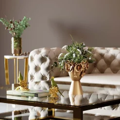 KARE Design Vase Décoratif Flowercrown Dore 20Cm