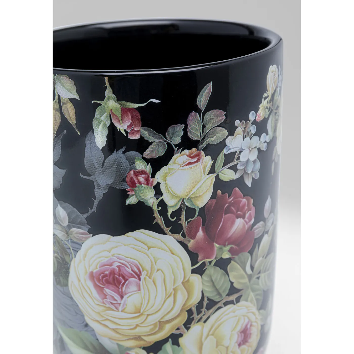 KARE Design Vase Décoratif Rose Magic Noir 27Cm