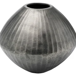 KARE Design Vase Décoratif Sacramento Carving Argente 30Cm
