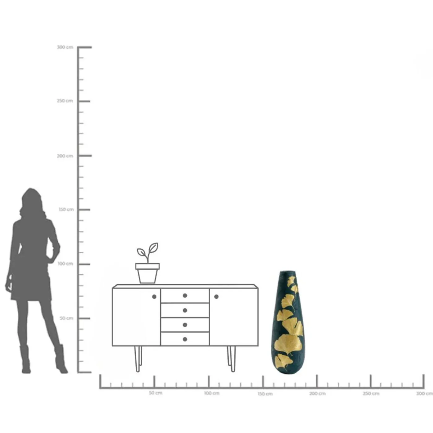 KARE Design Vase Elegance Ginkgo 95