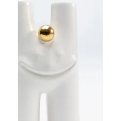 KARE Design Vase Funny Teeth Blanc 16Cm