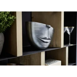 KARE Design Vase Half Face Anthracite 31Cm