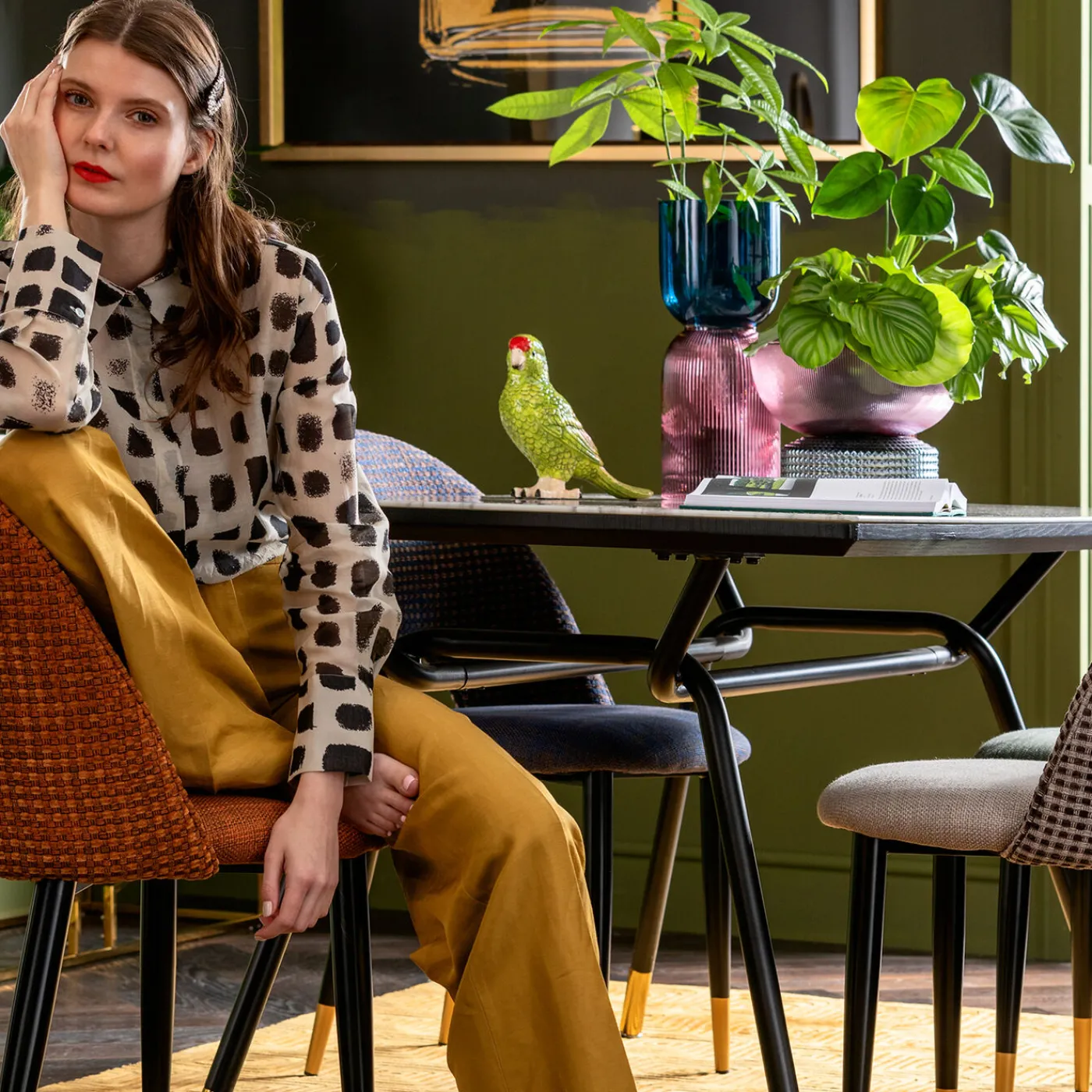 KARE Design Vase Marvelous Duo Bleu Violet 40Cm