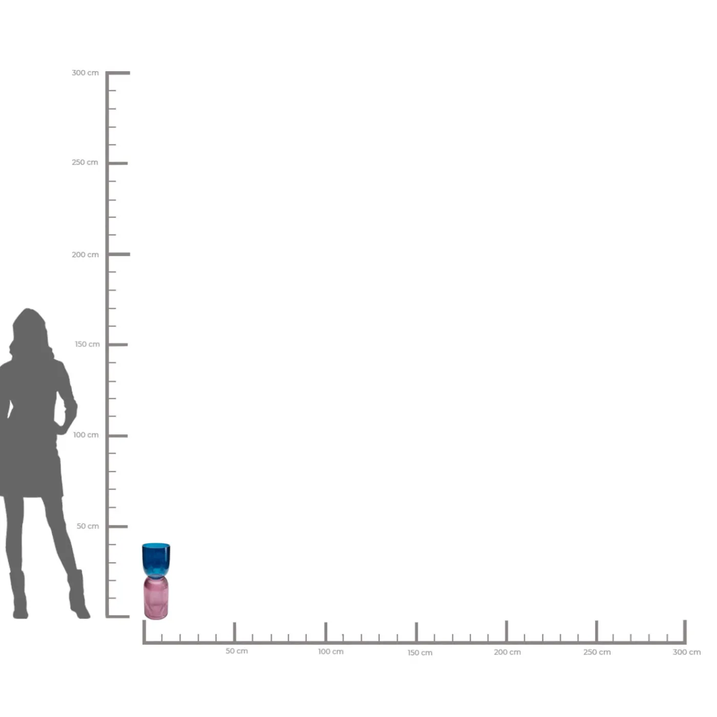 KARE Design Vase Marvelous Duo Bleu Violet 40Cm